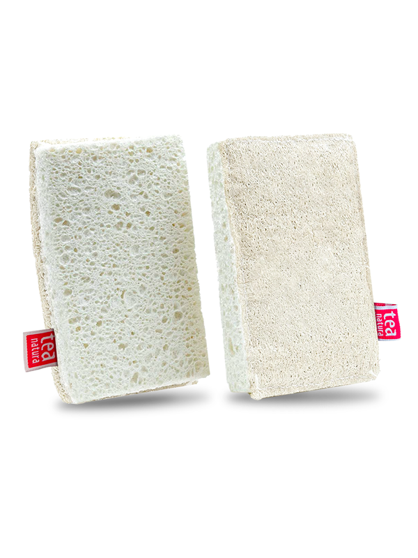 Spugna in cellulosa e luffa antigraffio - Tea Natura