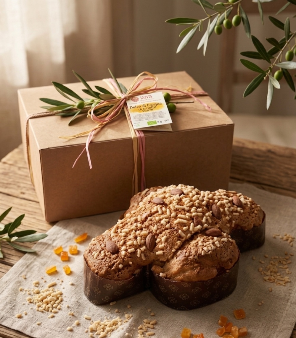 Colomba all'arancia candita e Mandorle Bio - 750 gr