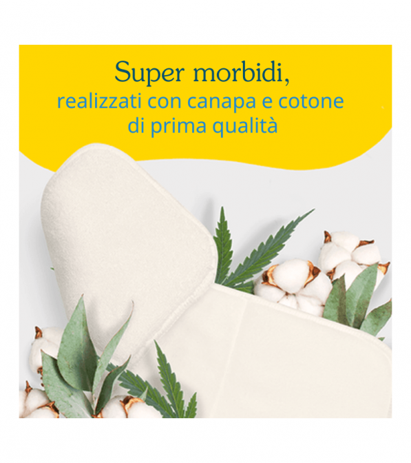 Set inserti riutilizzabili per pannolini lavabili - immagine 5